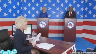 Parker Swayze és Bernie csábító trump-clinton szexjátékában